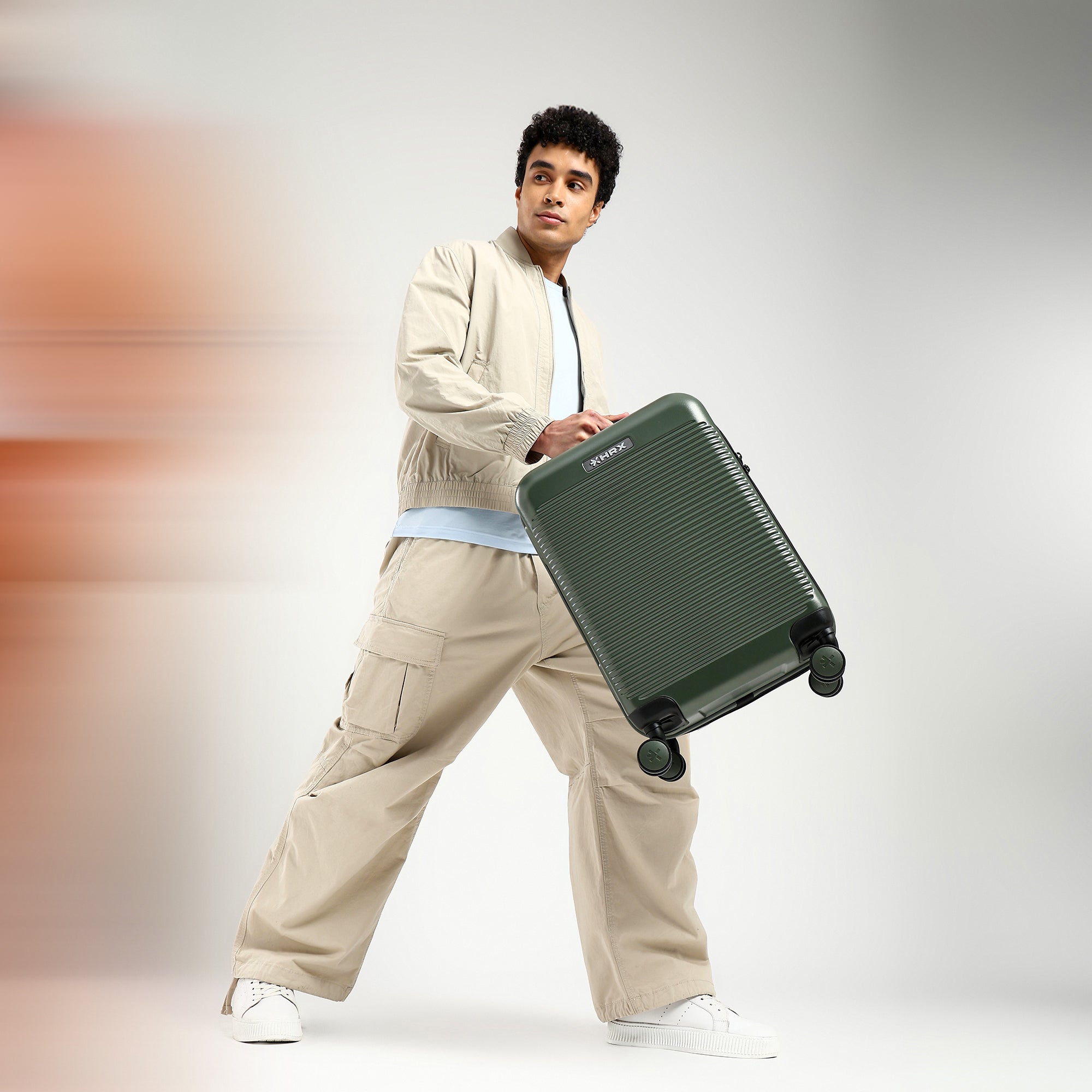 HRX by Hrithik Roshan Small Cabin Suitcase (56 cm) 8 Wheels - Grit