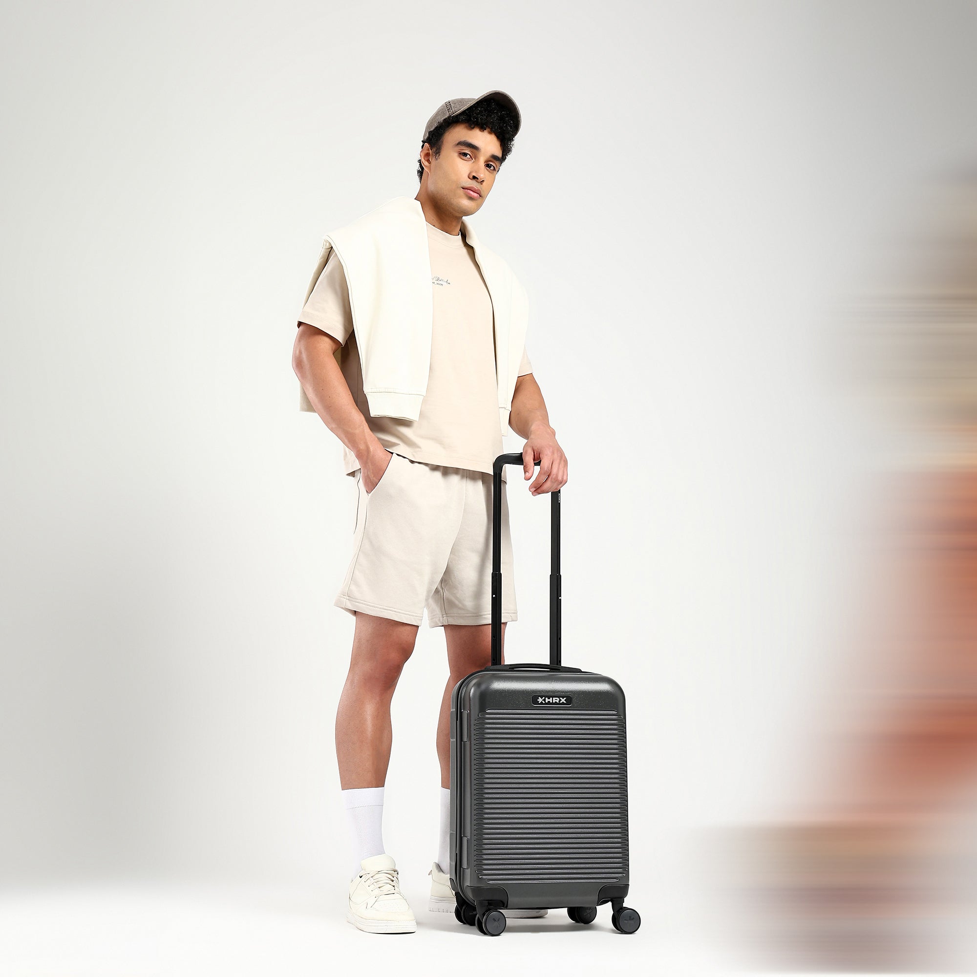 HRX by Hrithik Roshan Small Cabin Suitcase (56 cm) 8 Wheels - Grit