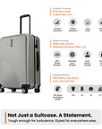 HRX by Hrithik Roshan Medium Check-in Suitcase (65 cm) 8 Wheels - Glide