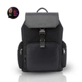 Rare Rabbit Gallardo27 backpack in carbon black, flap top with handle and front pocket