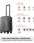 HRX by Hrithik Roshan Hard Body Set of 2 Luggage 8 Wheels - Force