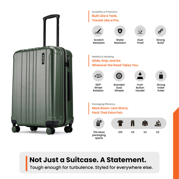 HRX by Hrithik Roshan Small Cabin Suitcase (56 cm) 8 Wheels - Force