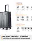 HRX by Hrithik Roshan Medium Check-in Suitcase (65 cm) 8 Wheels - Force
