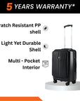 HRX by Hrithik Roshan  Laptop Cabin Small Suitcase 8 Wheels - Urban Traveller