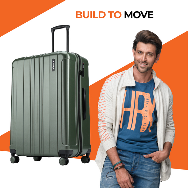 HRX by Hrithik Roshan Hard Body Set of 3 Luggage 8 Wheels - Force