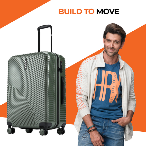 HRX by Hrithik Roshan Medium Check-in Suitcase (65 cm) 8 Wheels - Glide