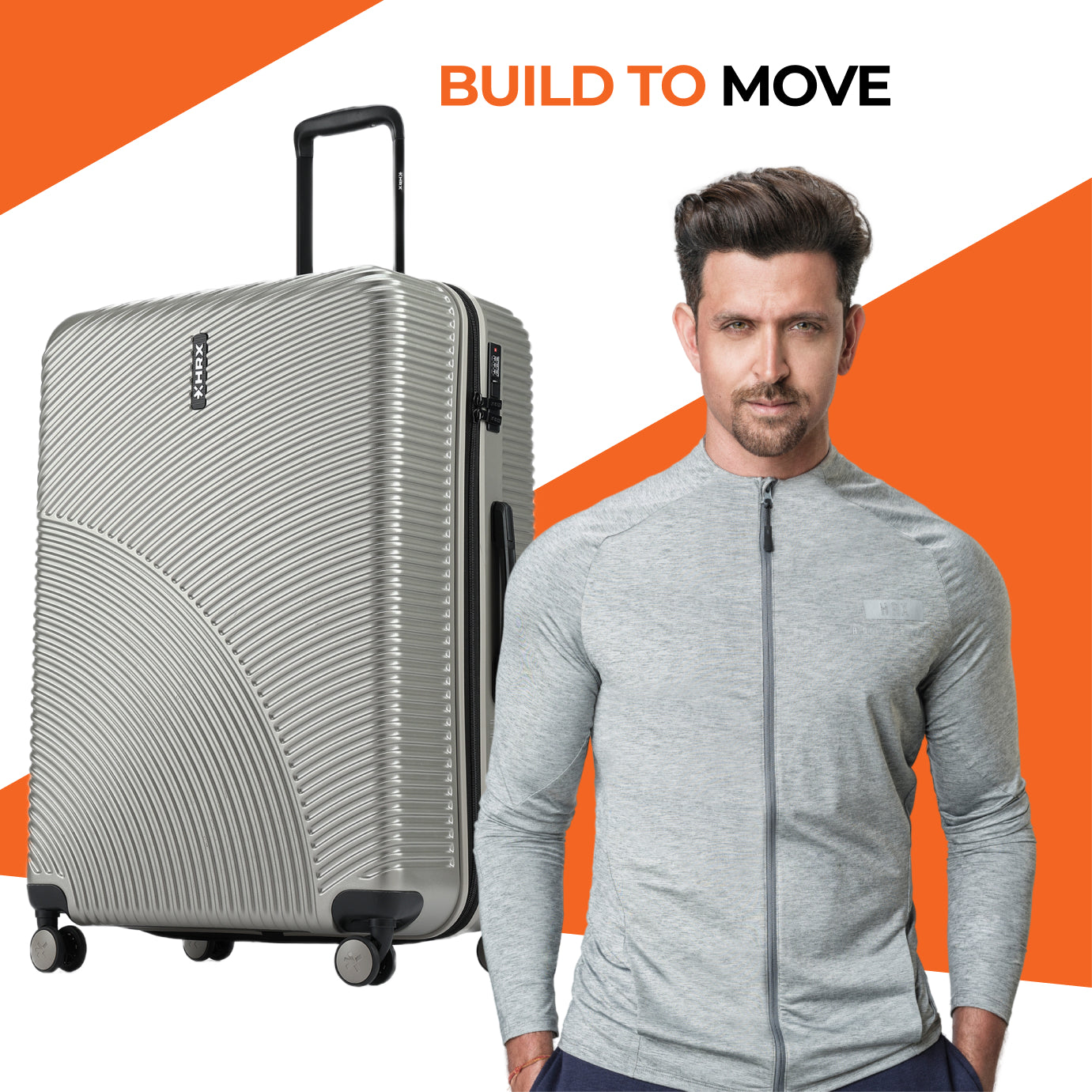 HRX by Hrithik Roshan Large Check-in Suitcase (75 cm) 8 Wheels - Glide