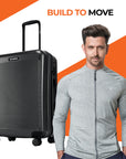 HRX by Hrithik Roshan  Medium Check-in Suitcase (65 cm) 8 Wheels - Grit