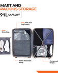 "HRX by Hrithik Roshan  Large Check-in Suitcase (75 cm) 8 Wheels - Kyoto