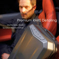 Matte gray hard-shell trolley suitcase with top handle and scratch-resistant shell look