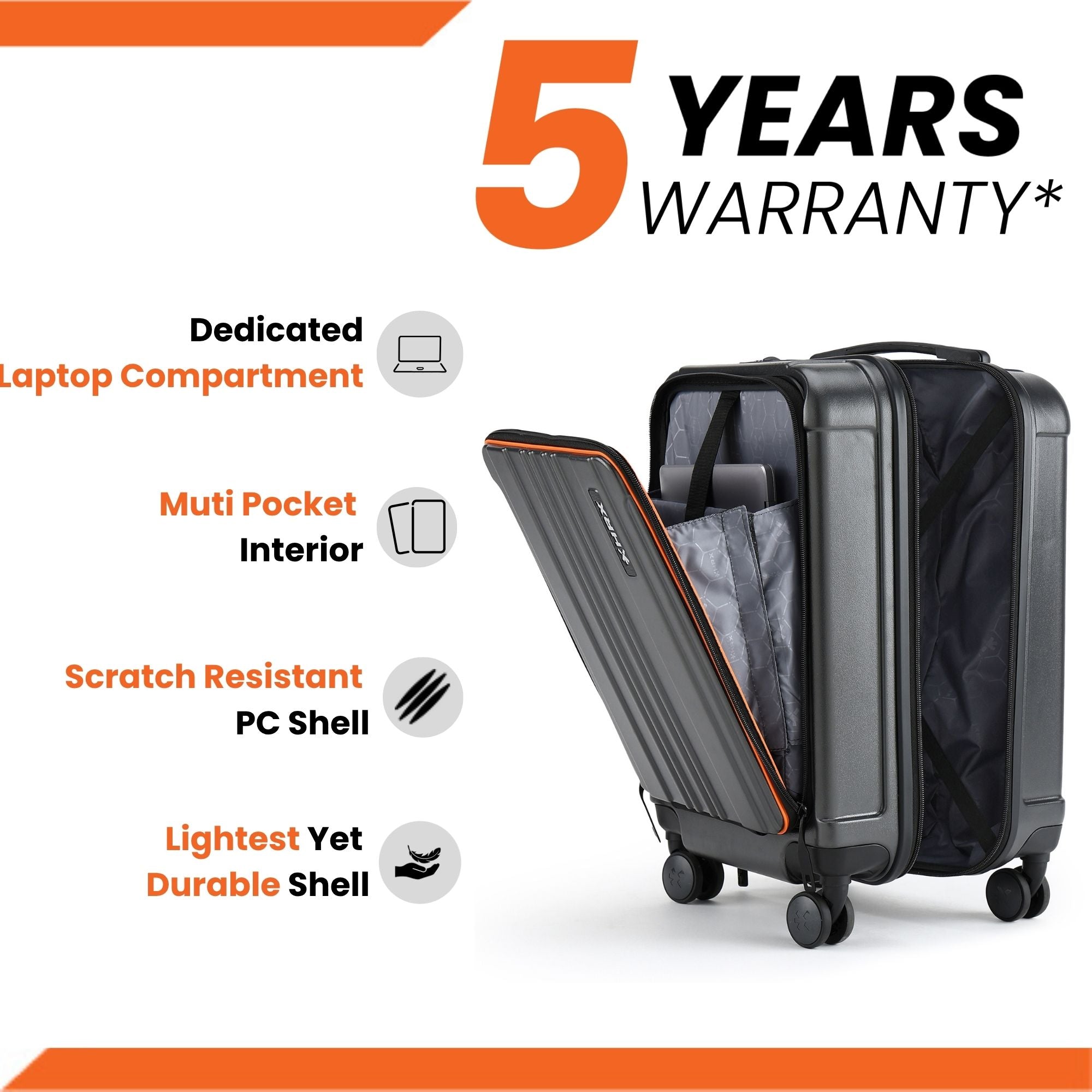 HRX Force Urban Trolley with Laptop Compartment