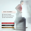 Hard-shell polycarbonate trolley suitcase with telescopic handle and spinner wheels