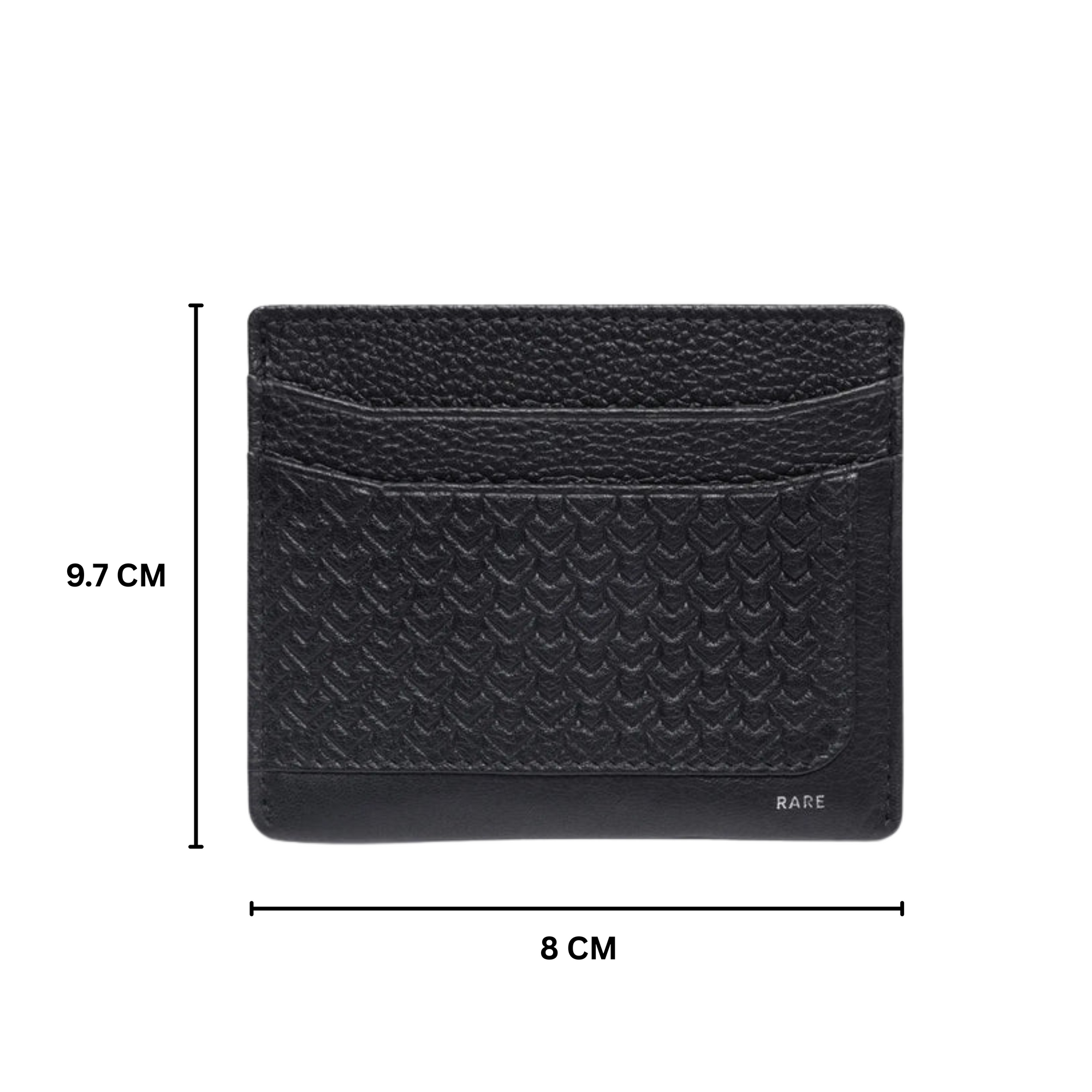 Rare Rabbit Lorent (Leather) Card Holder-Slim Fold-Black