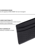 Rare Rabbit Lorent (Leather) Card Holder-Slim Fold-Black