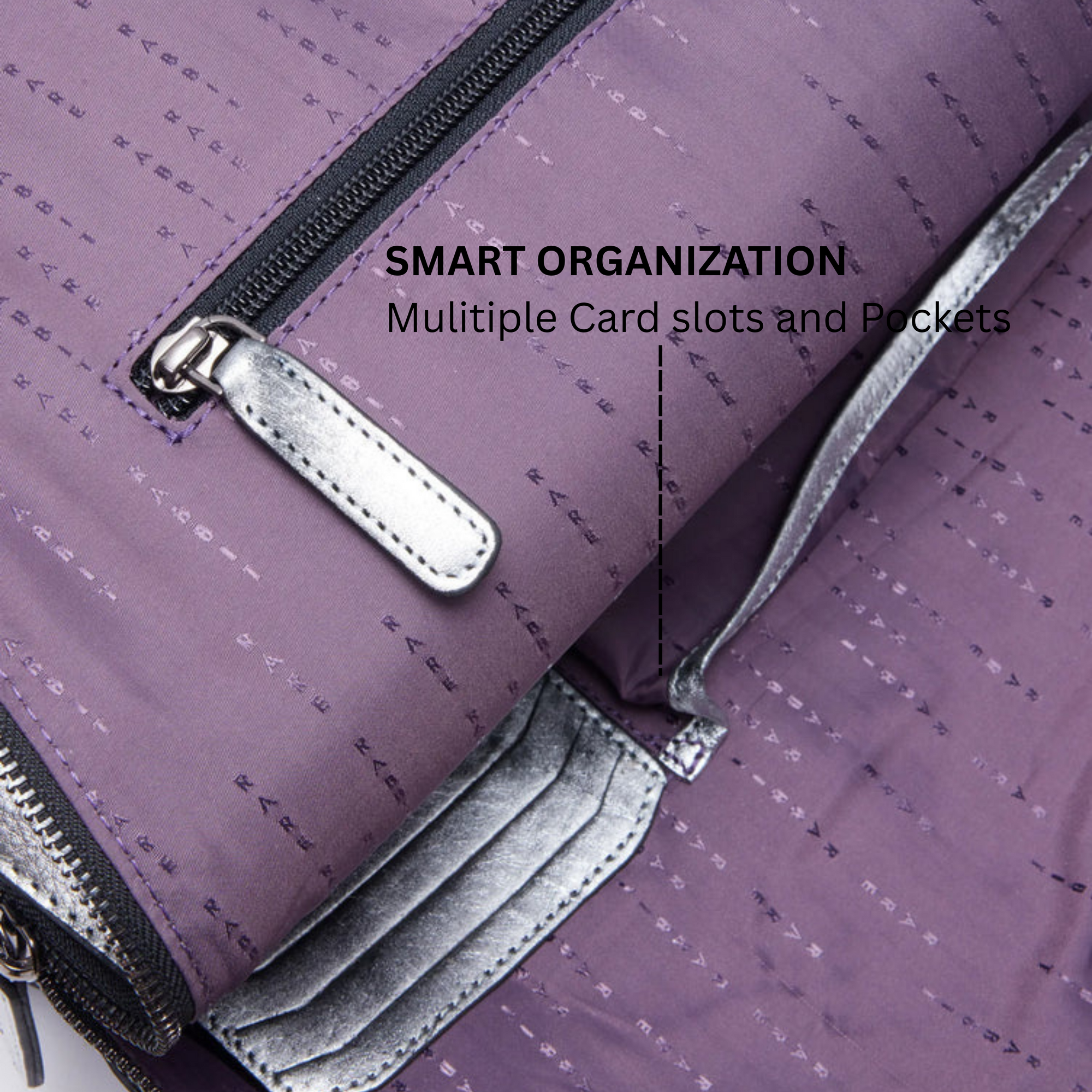 Rare Rabbit Arte (Leather) Backpack-One Size-Metalic Foil