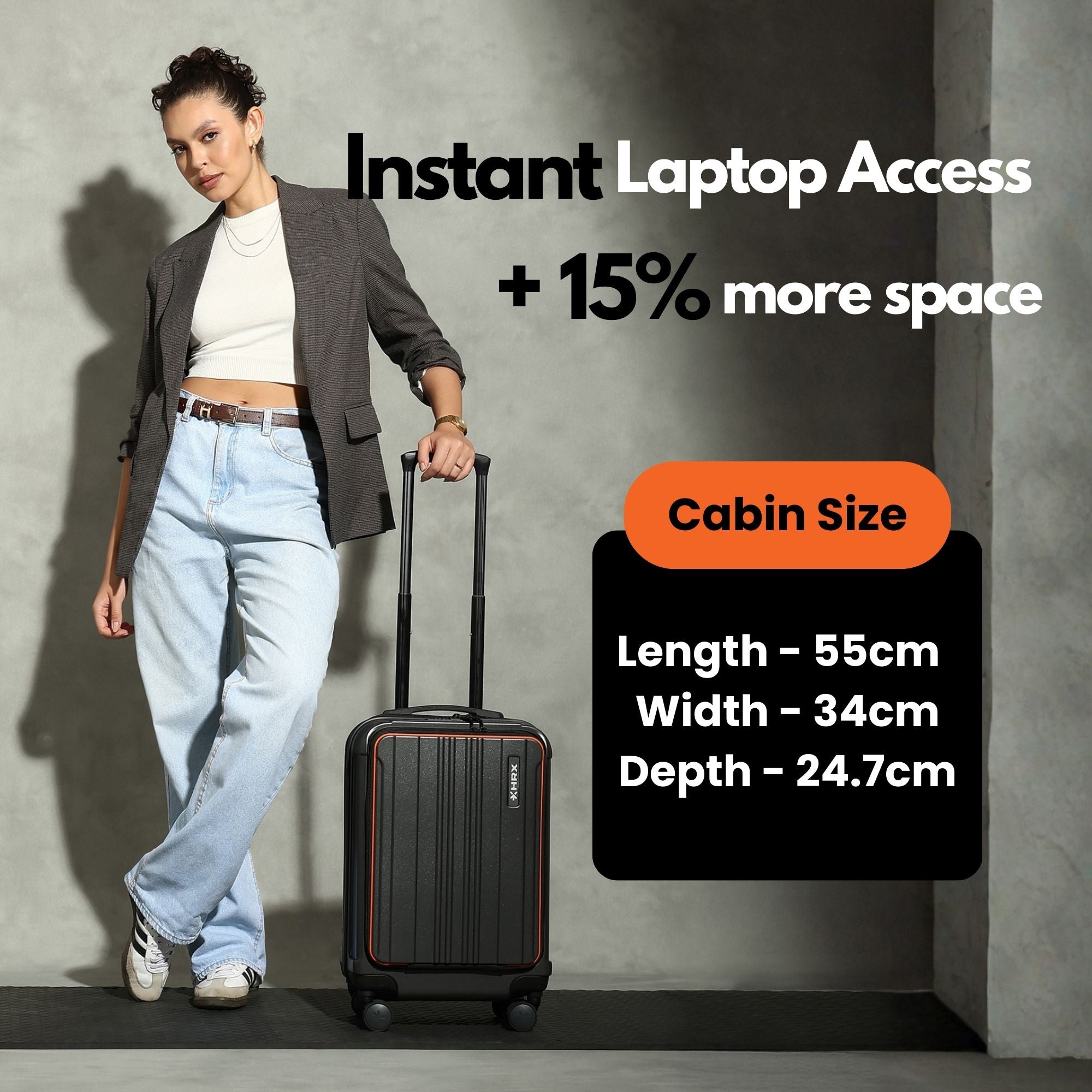 HRX Force Urban Trolley with Laptop Compartment