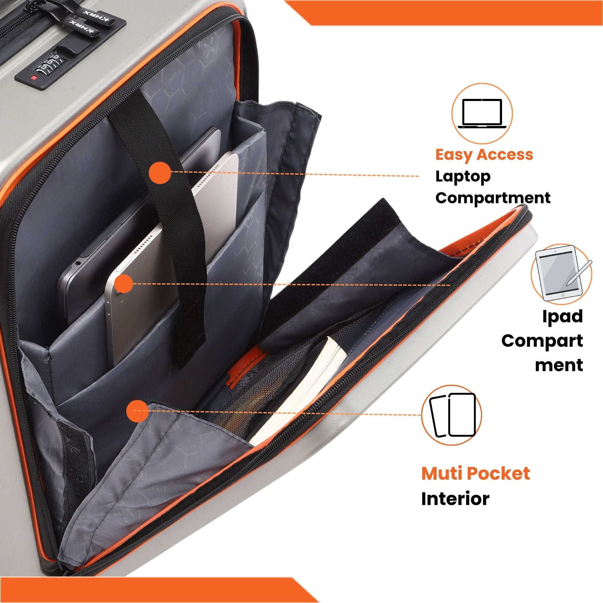 HRX Force Urban Trolley with Laptop Compartment