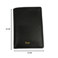 Black slim leather card holder with Rare logo on front