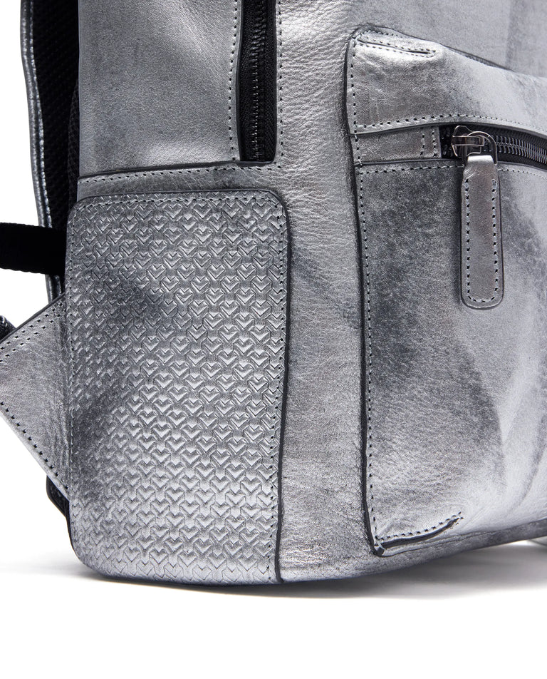 Rare Rabbit Arte (Leather) Backpack-One Size-Metalic Foil