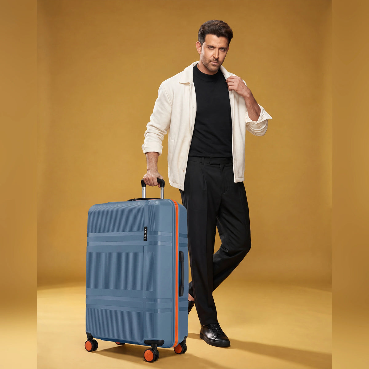 HRX Helium Large Check-in Suitcase (75 cm) 8 Wheels - Polycarbonate - Blue