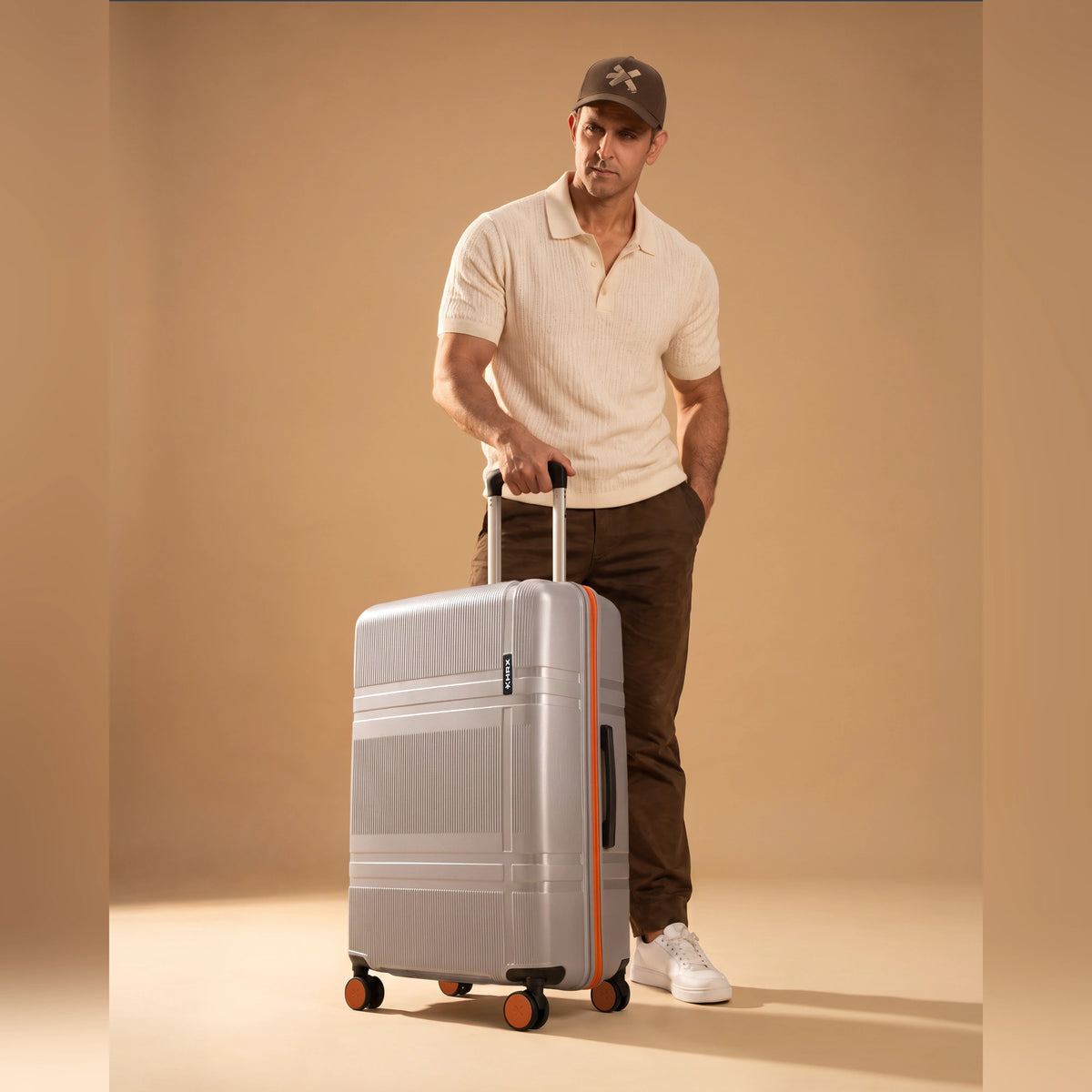 HRX Helium Large Check-in Suitcase (75 cm) 8 Wheels - Polycarbonate - Grey