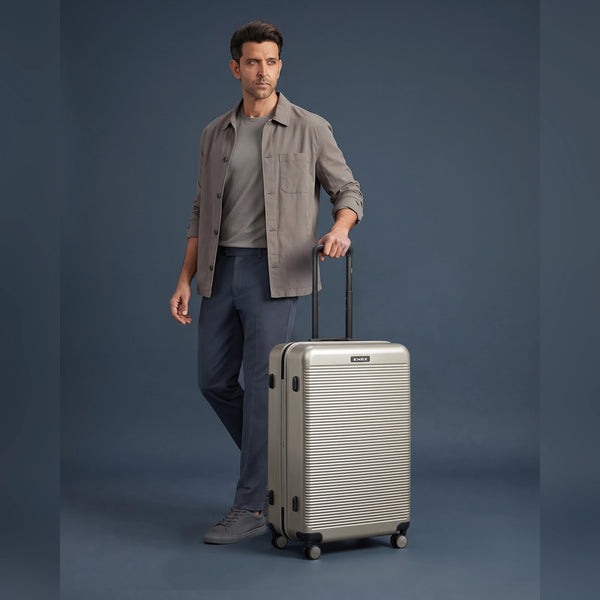HRX by Hrithik Roshan Small Cabin Suitcase (56 cm) 8 Wheels - Grit