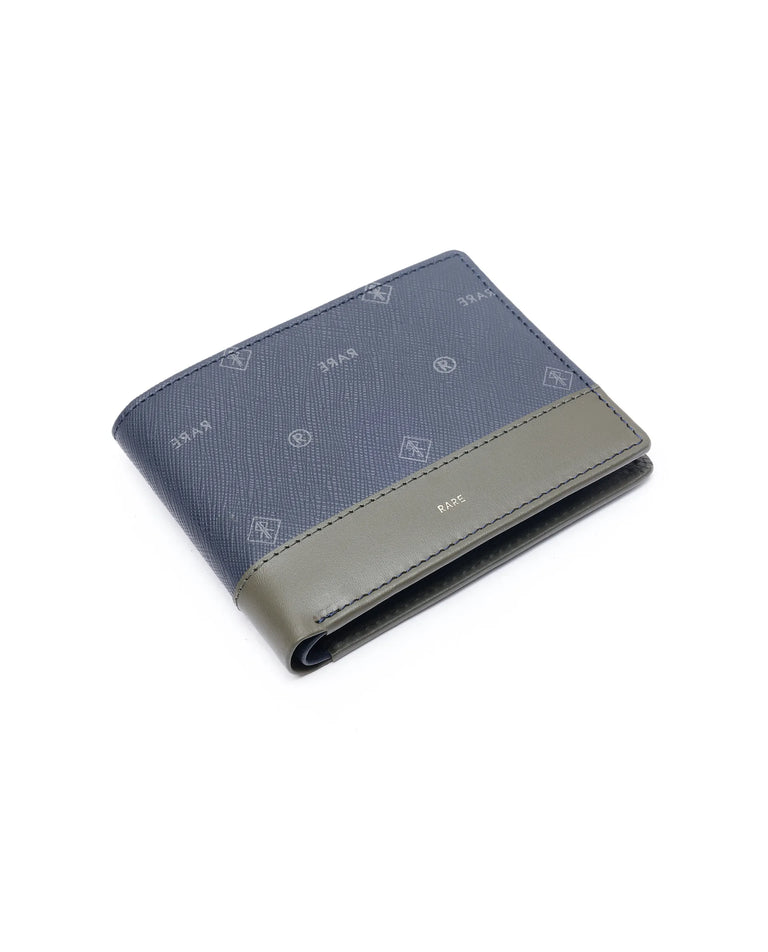Rare Rabbit Brio (Leather) Wallet-Bi-Fold (Cc)-Navy/Olive