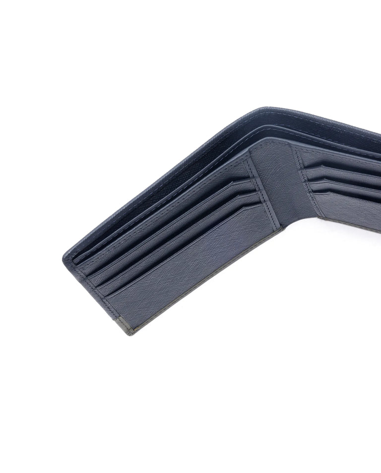 Rare Rabbit Brio (Leather) Wallet-Bi-Fold (Cc)-Navy/Olive