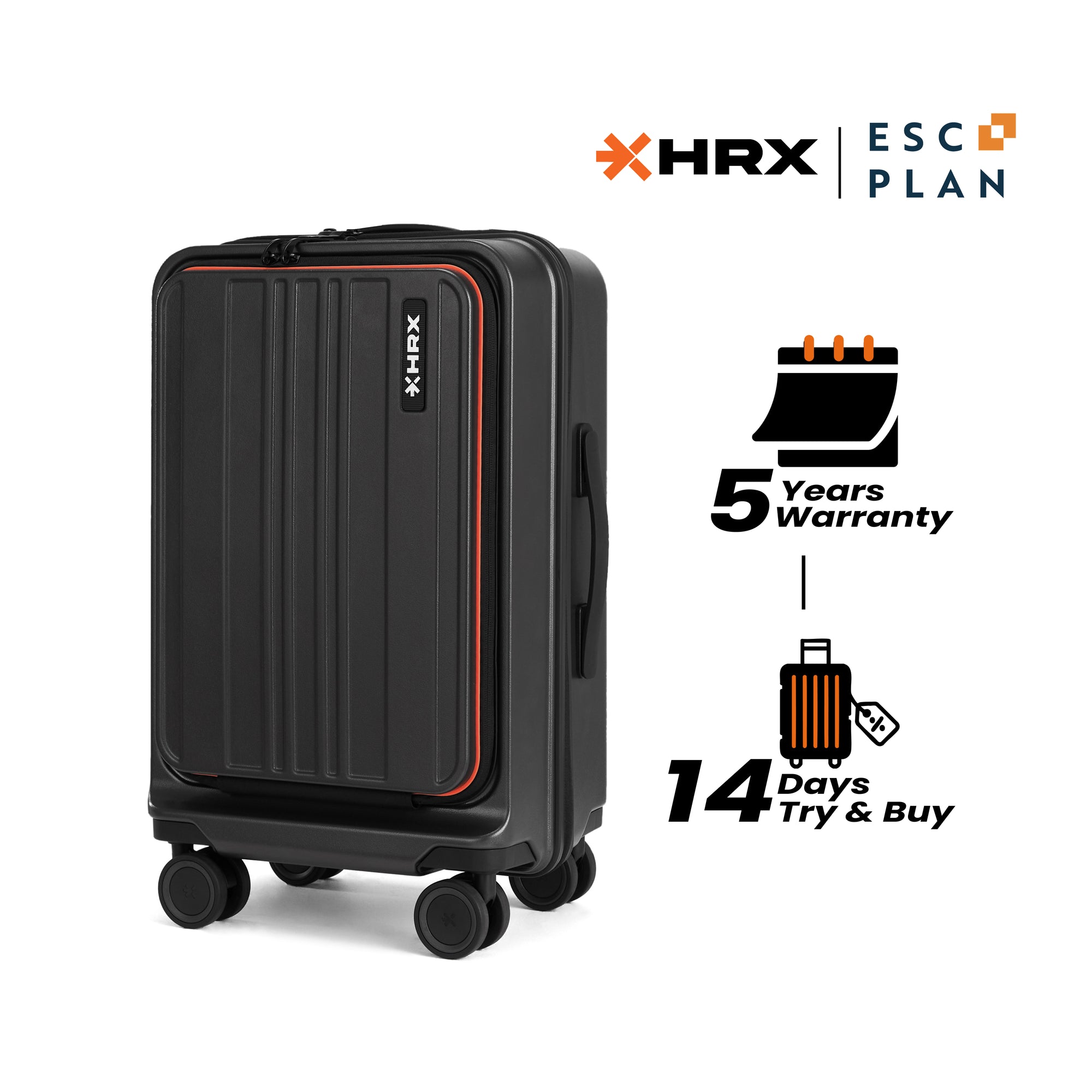 HRX Force Urban 2.0 Trolley with Laptop Compartment