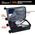 Open commute trolley with padded lining, compression straps, and mesh pocket