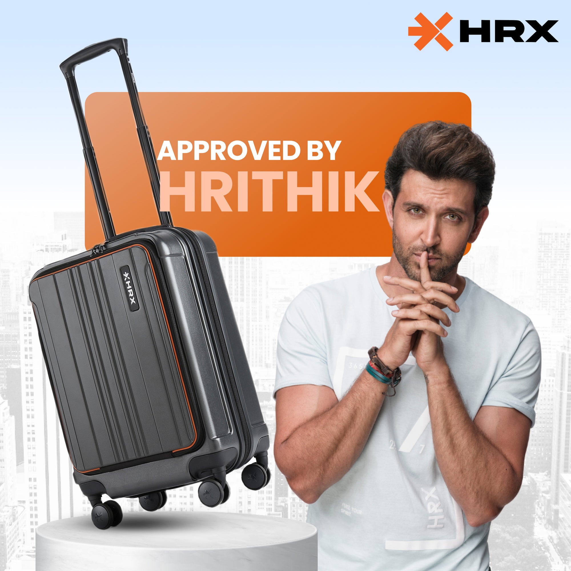 HRX Force Urban Trolley with Laptop Compartment