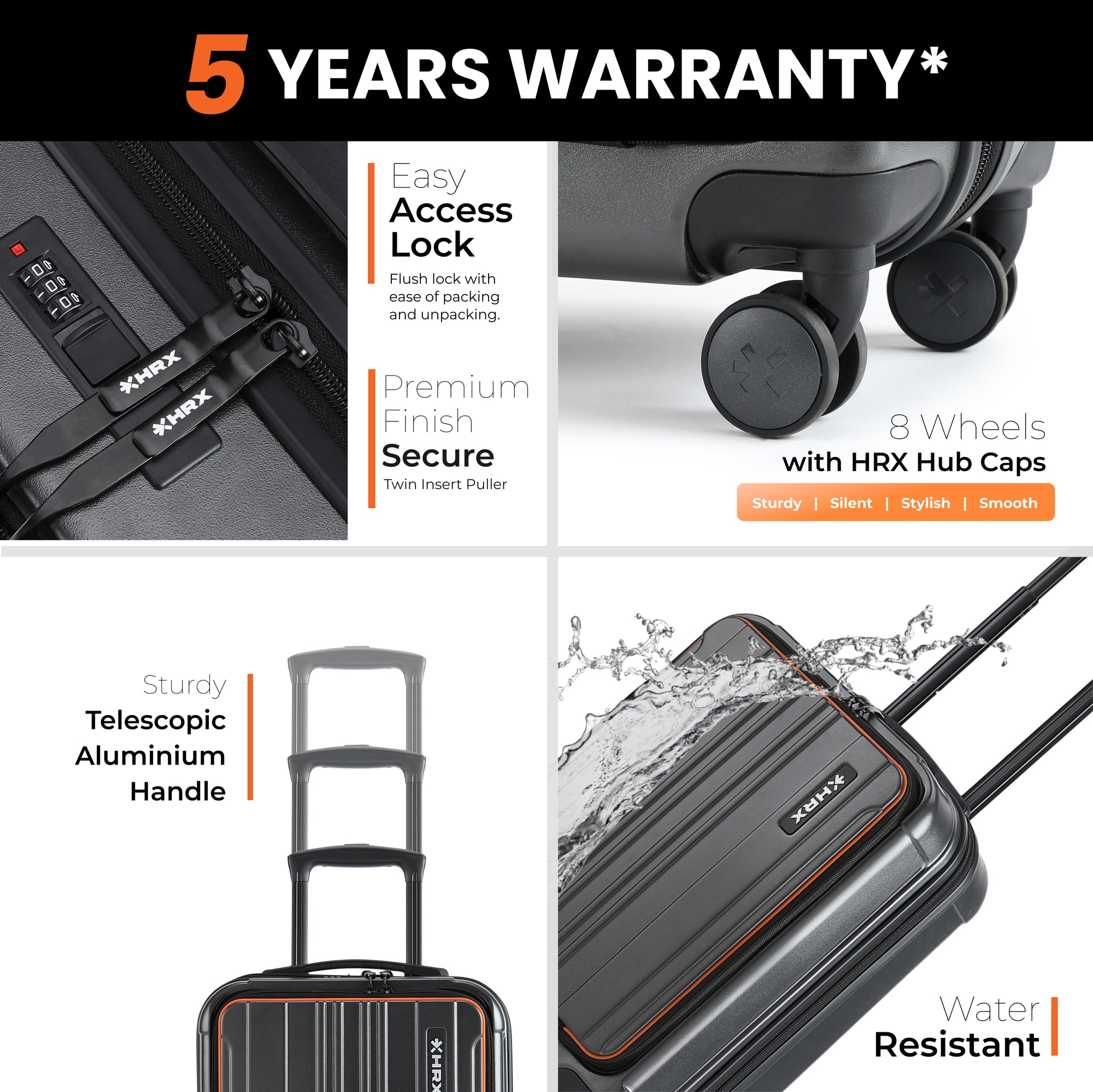 HRX Force Urban Trolley with Laptop Compartment