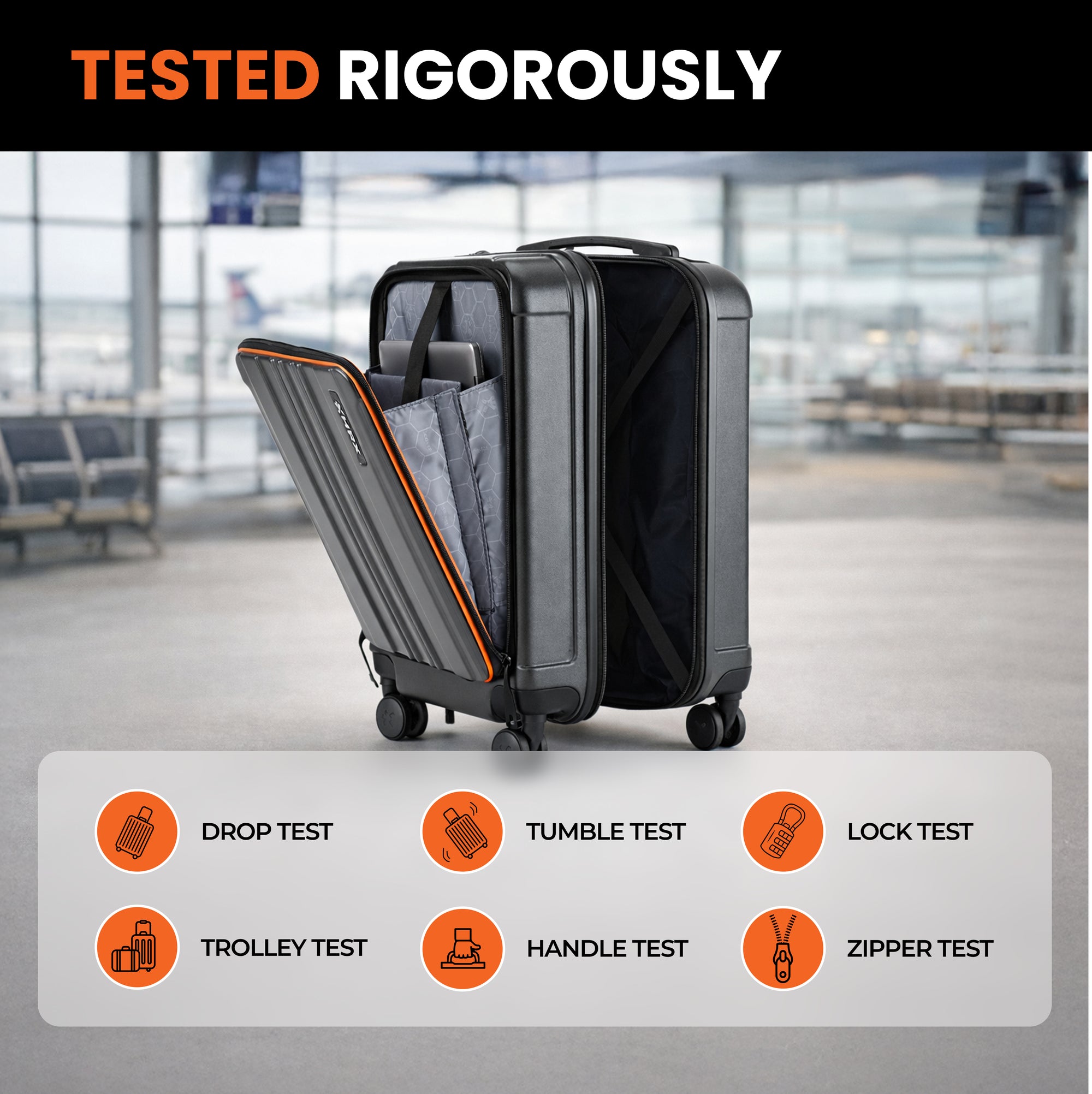 HRX Force Urban Trolley with Laptop Compartment