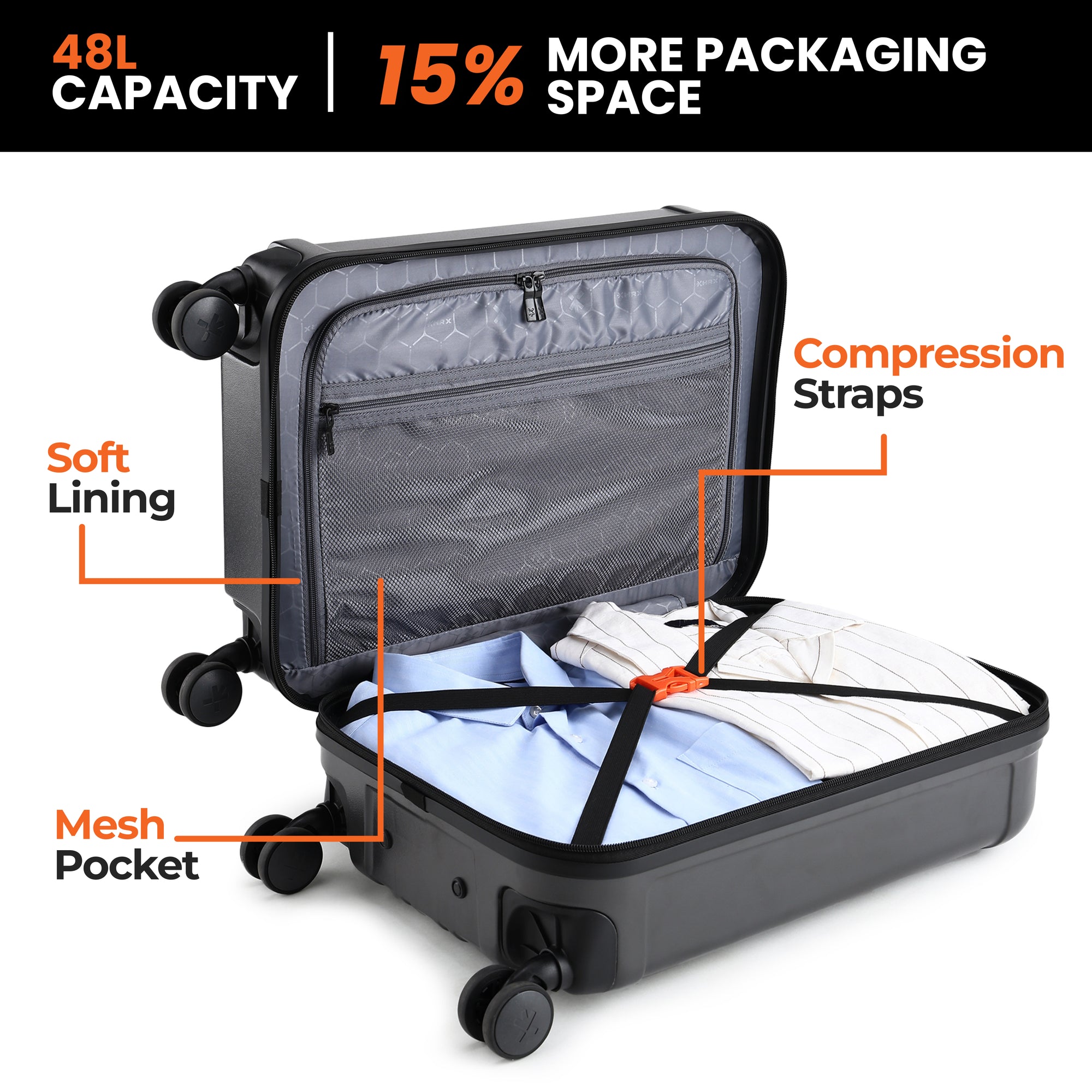 HRX Force Urban Trolley with Laptop Compartment