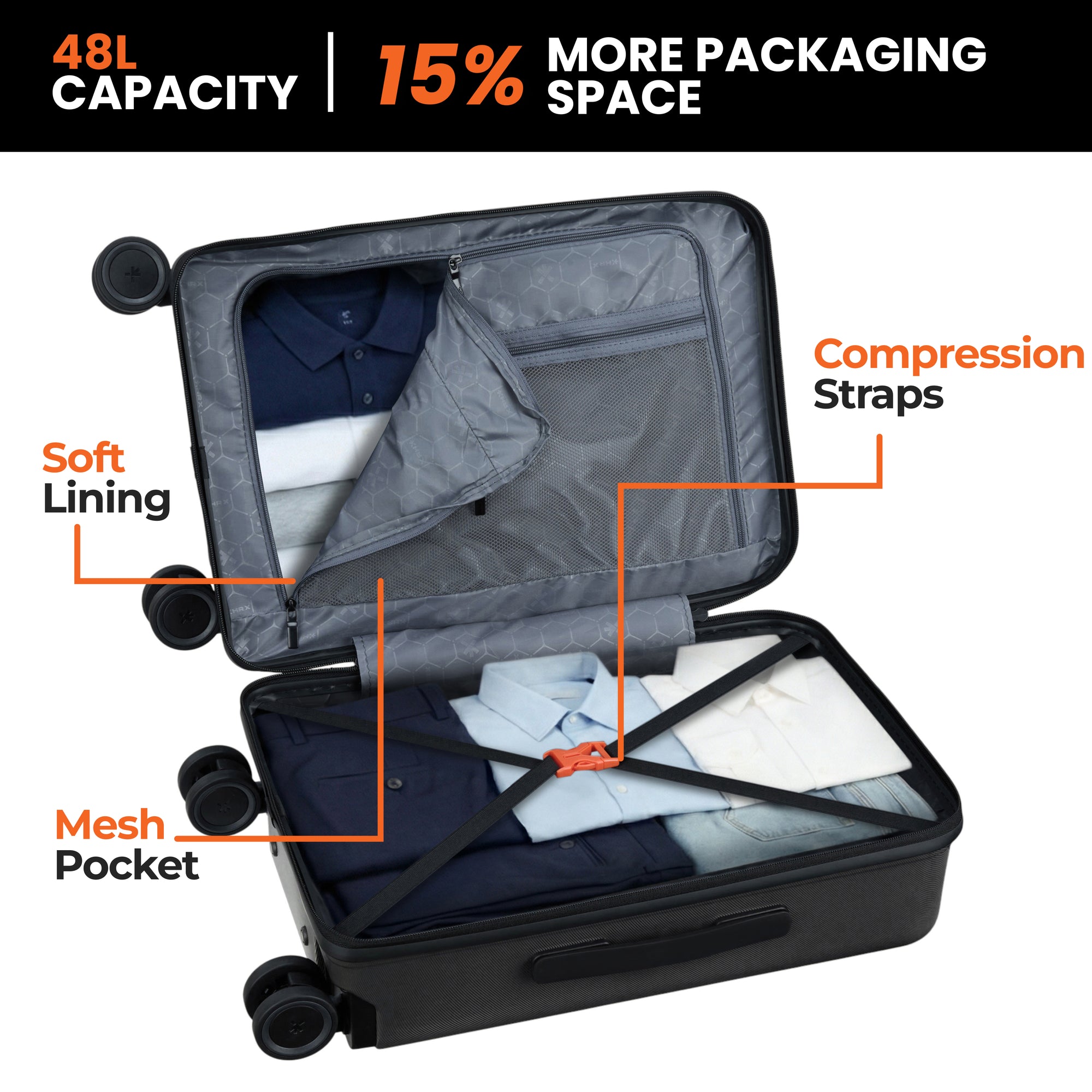 HRX Transit Trolley with Laptop Compartment