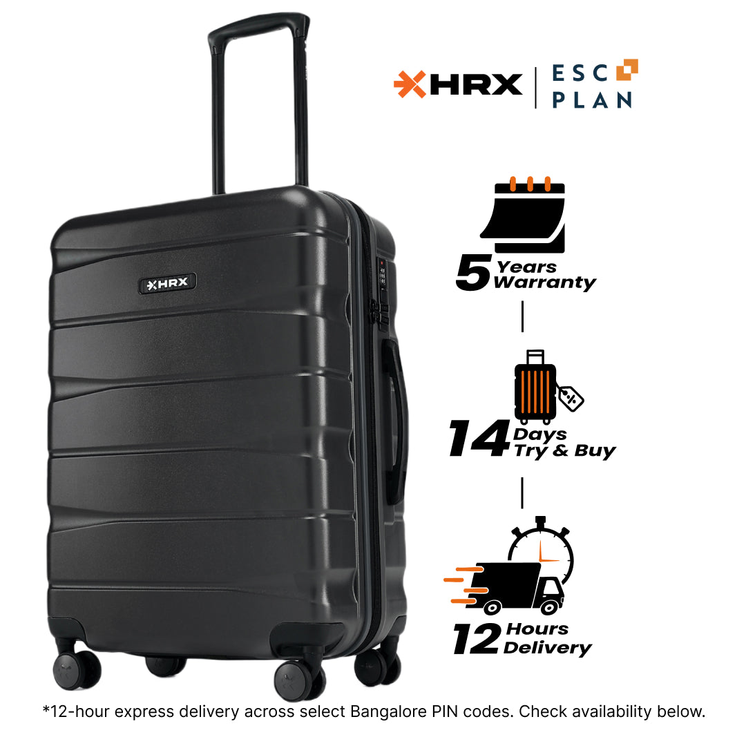 HRX by Hrithik Roshan Medium Check-in Suitcase (65 cm) 8 Wheels - Brute