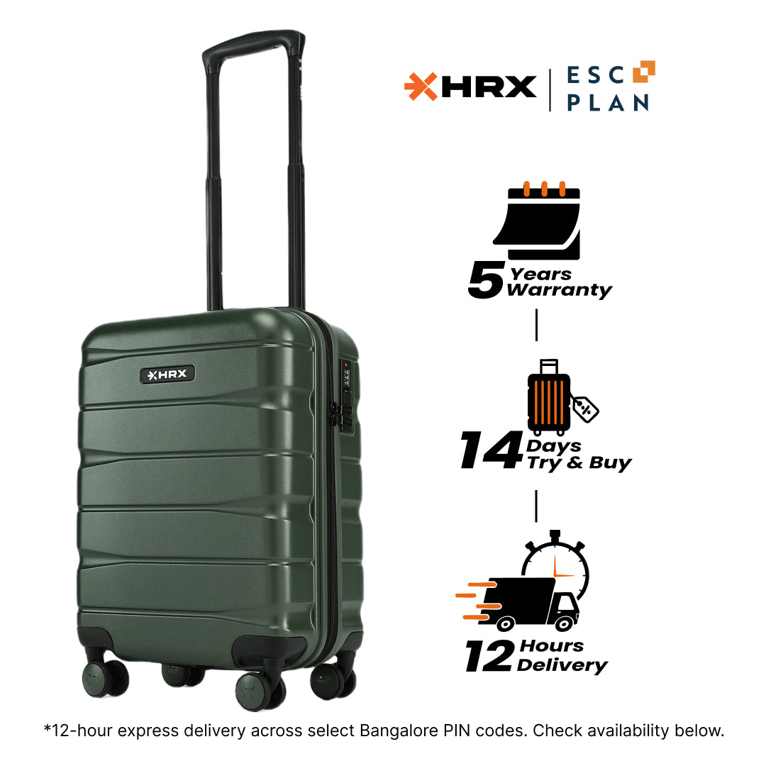 HRX by Hrithik Roshan  Small Cabin Suitcase (56 cm) 8 Wheels - Brute