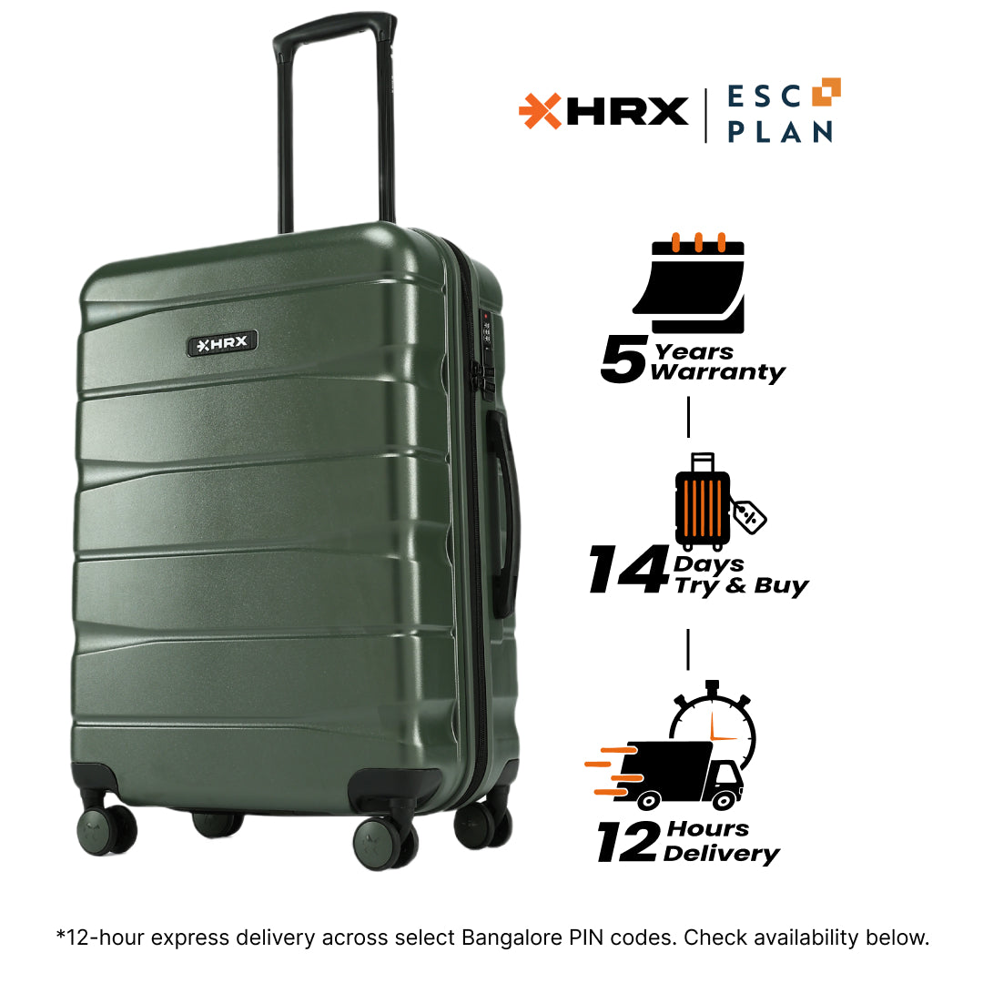 HRX by Hrithik Roshan Medium Check-in Suitcase (65 cm) 8 Wheels - Brute