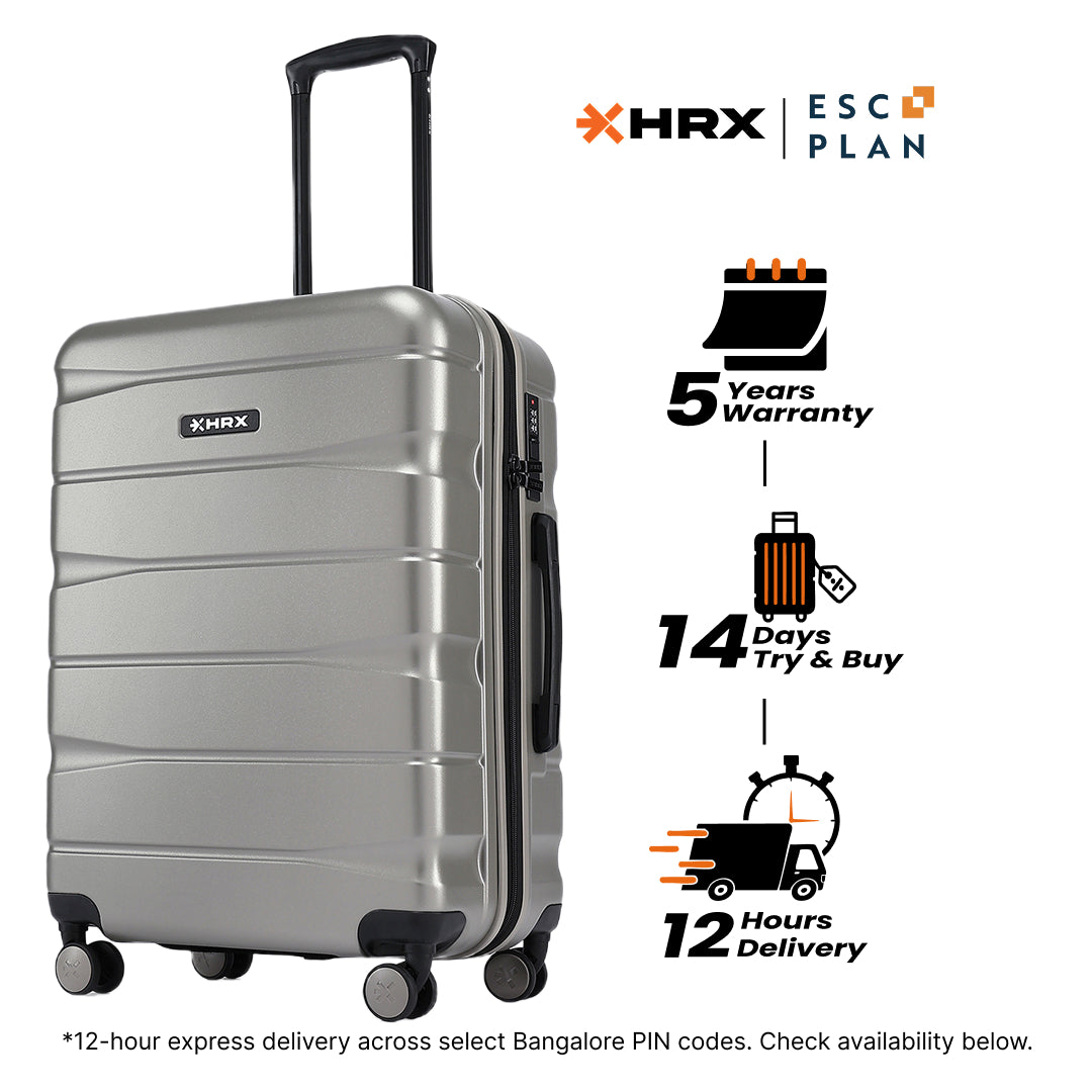 HRX by Hrithik Roshan Medium Check-in Suitcase (65 cm) 8 Wheels - Brute