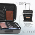 Laptop cabin trolley interior with 16-inch padded sleeve, utility pockets, and secure zip closures