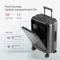 Laptop cabin trolley with front-access compartment for 16-inch and 11-inch devices