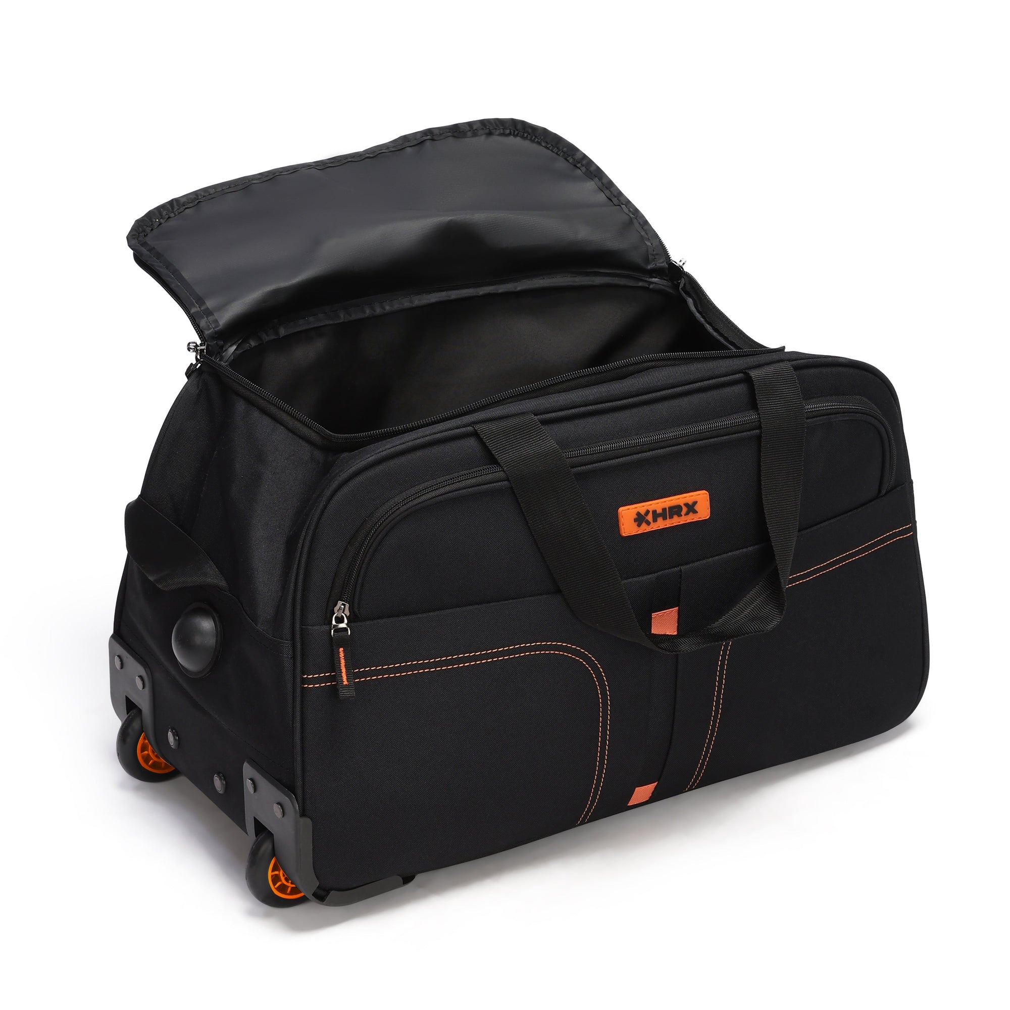 HRX Strolley Duffel Bag - Overdrive Wheel Push Button Soft Luggage