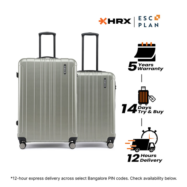HRX by Hrithik Roshan Hard Body Set of 2 Luggage 8 Wheels - Force