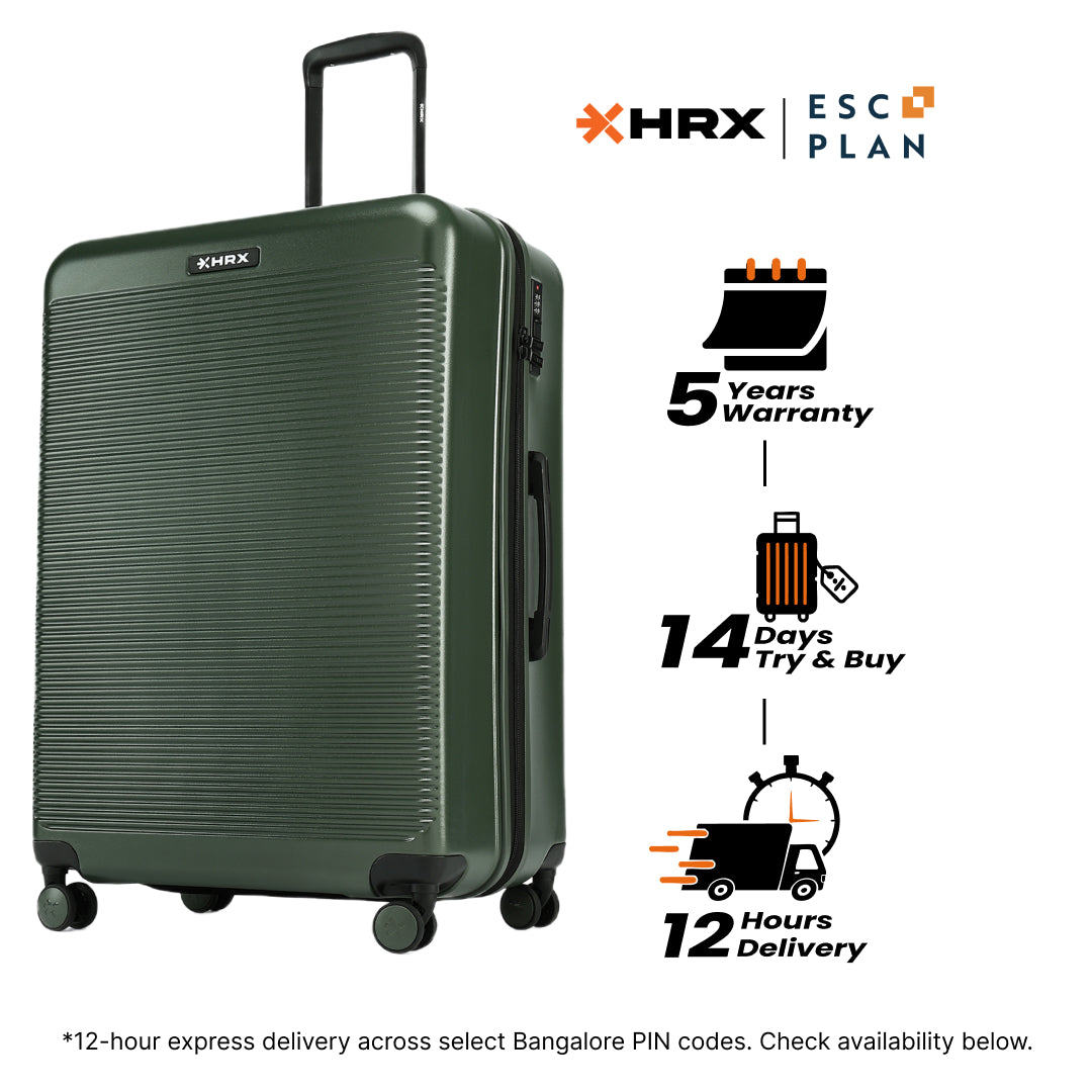 HRX by Hrithik Roshan  Large Check-in Suitcase (75 cm) 8 Wheels - Grit