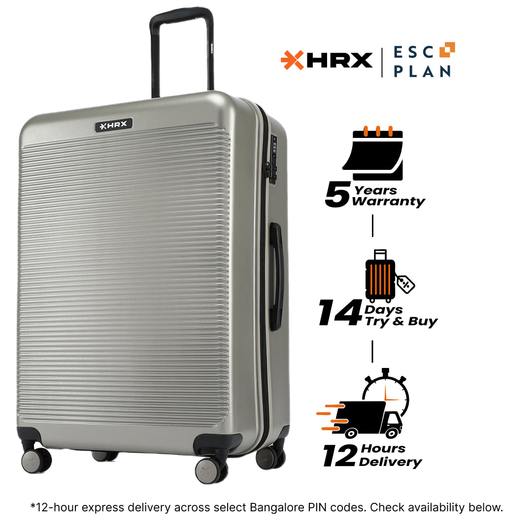 HRX by Hrithik Roshan  Large Check-in Suitcase (75 cm) 8 Wheels - Grit
