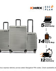 HRX by Hrithik Roshan Hard Body Set of 3 Luggage 8 Wheels - Grit