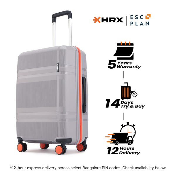 HRX by Hrithik Roshan Medium Check-in Suitcase (65 cm) 8 Wheels - Helium