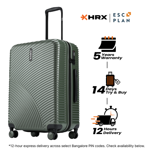 HRX by Hrithik Roshan Medium Check-in Suitcase (65 cm) 8 Wheels - Glide