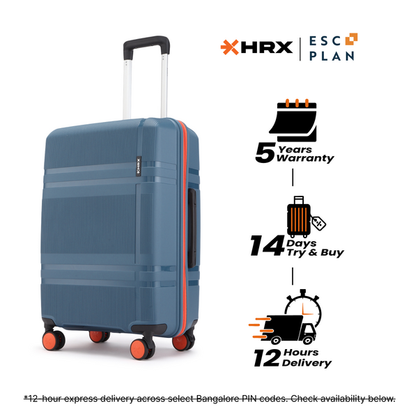 HRX by Hrithik Roshan Medium Check-in Suitcase (65 cm) 8 Wheels - Helium