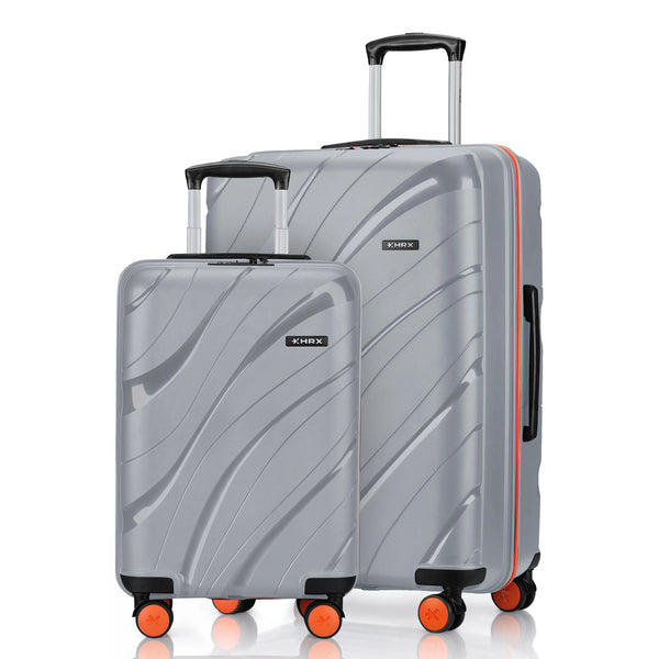 HRX Madrid Hard Body Set of 2 Luggage (8 Wheels) - Polypropylene